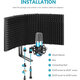 5 Plate Folding Recording Microphone Wind Screen Soundproof Insolation Shield 5 Plate Folding Recording Microphone Wind Screen Soundproof Insolation Shield