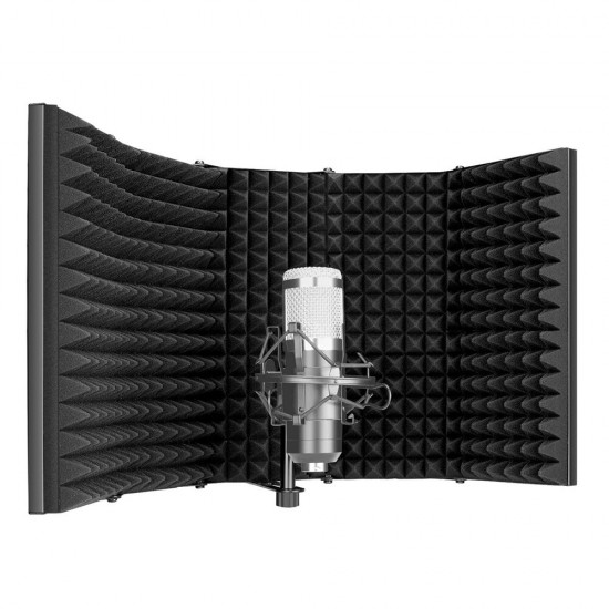 5 Plate Folding Recording Microphone Wind Screen Soundproof Insolation Shield
