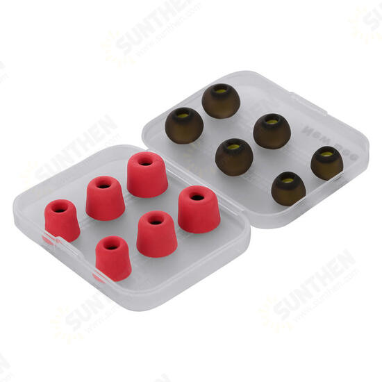 3 Pairs of Rebound Memory Foam Tips 3 Pairs of Silicone Earbuds for Earphone Headphone