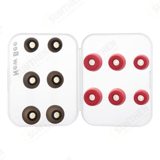 3 Pairs of Rebound Memory Foam Tips 3 Pairs of Silicone Earbuds for Earphone Headphone