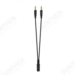 3.5mm Headphone Earphone Audio Cable 1 Male to 2 Female Mic Y Splitter AUX Cable Headset Audio Adapter 3.5mm Headphone Earphone Audio Cable 1 Male to 2 Female Mic Y Splitter AUX Cable Headset Audio Adapter