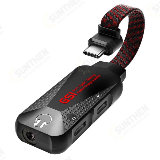 GS1 3 in 1 Sound Card Type-C to 3.5mm Adapter 27W Fast Charging Hi-Res Audio Gaming Mobile Phones Sound Card Charging Adapter GS1 3 in 1 Sound Card Type-C to 3.5mm Adapter 27W Fast Charging Hi-Res Audio Gaming Mobile Phones Sound Card Charging Adapter
