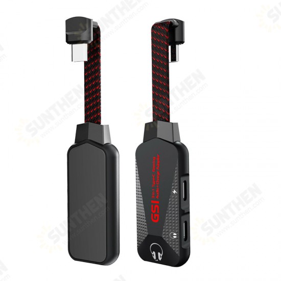 GS1 3 in 1 Sound Card Type-C to 3.5mm Adapter 27W Fast Charging Hi-Res Audio Gaming Mobile Phones Sound Card Charging Adapter GS1 3 in 1 Sound Card Type-C to 3.5mm Adapter 27W Fast Charging Hi-Res Audio Gaming Mobile Phones Sound Card Charging Adapter
