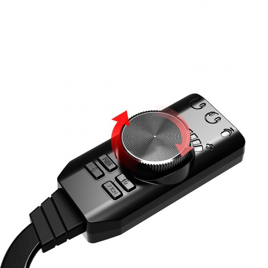 GS3 7.1 Channel Sound Card Adapter External USB Audio 3.5mm Headset Microphone for PUBG League of Legends PC Computer Notebook Desktop Windows