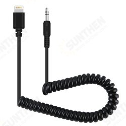 PU514 3.5mm TRRS Male to 8 Pin Live Microphone Audio Adapter Spring Coiled Cable for OSMO Pocket Smartphones Cable Stretching to 100cm PU514 3.5mm TRRS Male to 8 Pin Live Microphone Audio Adapter Spring Coiled Cable for OSMO Pocket Smartphones Cable Stretching to 100cm