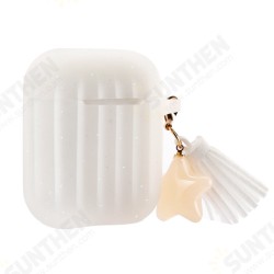 Portable Colourful Ultra-thin Soft Silicone Headphone Storage Cover With Tassel for Apple Airpods 1/2 Earphone Portable Colourful Ultra-thin Soft Silicone Headphone Storage Cover With Tassel for Apple Airpods 1/2 Earphone