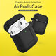 Pure Design Soft Silicone Shockproof Earphone Storage Case Cover with Keychain for Apple Airpods 1 / Airpods 2