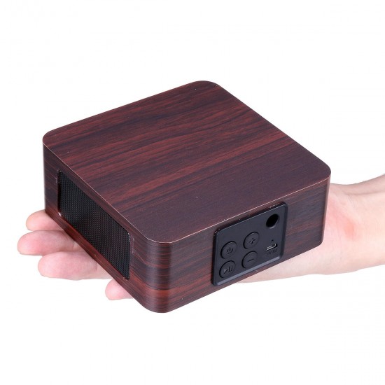 Q1A Portable Wooden Wireless bluetooth Speaker Double Drivers Stereo Light Speaker