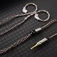 T1 Earphone Cable Eight Strand Silver Plated Upgrade Cable 3.5MM 2 Pin 0.75mm Headset Wire Earphones Replacement