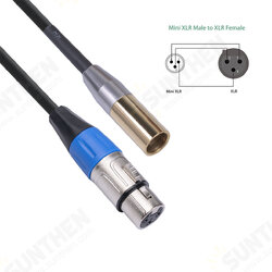 Mini XLR 3 Pin Male to 3 Pin Female Audio Cable Double Shielded Microphone Cable 0.3/ 1/ 2/ 3m Mini XLR 3 Pin Male to 3 Pin Female Audio Cable Double Shielded Microphone Cable 0.3/ 1/ 2/ 3m