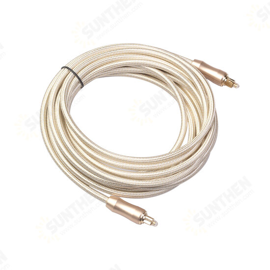 QHG02 Metal Fiber Optic Audio Cable 1M/2M/3M/5M for TV Box for PS4 Speaker Wire Soundbar Amplifier Subwoofer