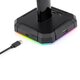 HA300 Headphones Holder RGB Luminous 4X USB 2.0 Ports Gaming Headset Stand Bracket with Non-Slip Solid Rubber Base