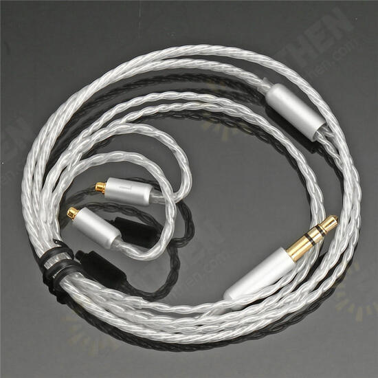 Replacement Earphone Cable Silver Plate 3.5mm Cable for Earphone SE846 SE535 SE425 SE315 SE215 UE900