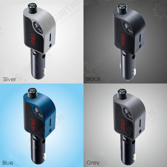 S6 Car Charger FM AUX TF Card Noise Cancelling Hands Call MP3 Player bluetooth Transmitter