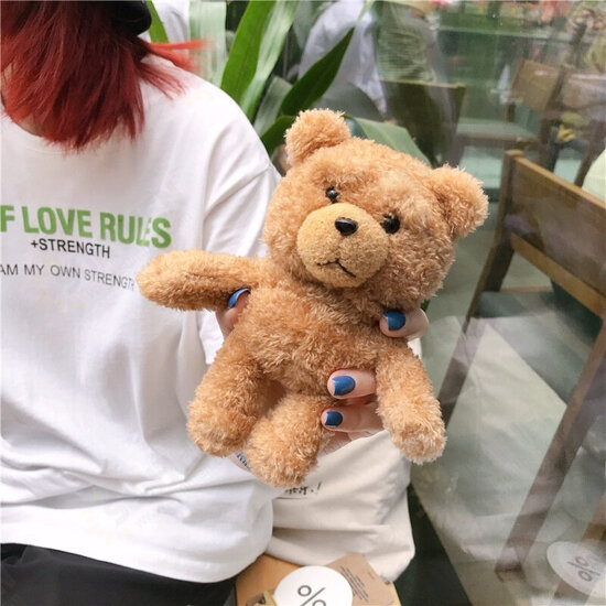 Teddy Bear Pattern Plush Shockproof Earphone Storage Case Sleeve for Apple Airpods 1 / 2 / 3 Airpods Pro Teddy Bear Pattern Plush Shockproof Earphone Storage Case Sleeve for Apple Airpods 1 / 2 / 3 Airpods Pro