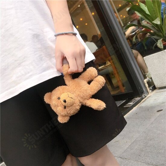 Teddy Bear Pattern Plush Shockproof Earphone Storage Case Sleeve for Apple Airpods 1 / 2 / 3 Airpods Pro Teddy Bear Pattern Plush Shockproof Earphone Storage Case Sleeve for Apple Airpods 1 / 2 / 3 Airpods Pro