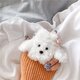 Teddy Bear Pattern Plush Shockproof Earphone Storage Case Sleeve for Apple Airpods 1 / 2 / 3 Airpods Pro