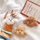 Teddy Bear Pattern Plush Shockproof Earphone Storage Case Sleeve for Apple Airpods 1 / 2 / 3 Airpods Pro