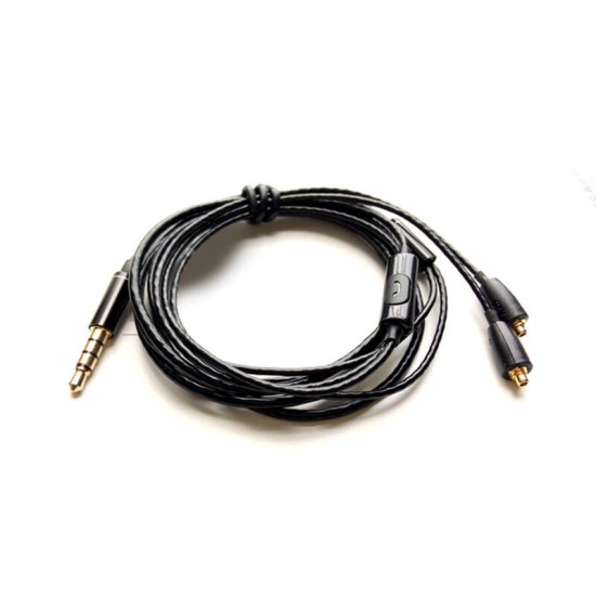 Cables Black E80 Pin Earphone Cable 3.5mm Jack Wire with Micrphone