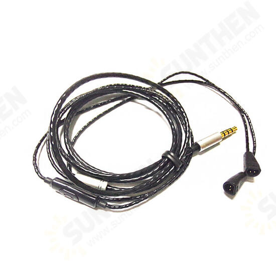 Cables Black E80 Pin Earphone Cable 3.5mm Jack Wire with Micrphone Cables Black E80 Pin Earphone Cable 3.5mm Jack Wire with Micrphone