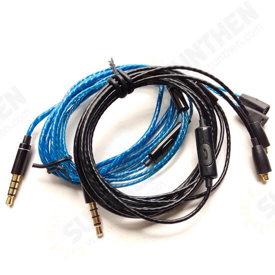 Cables Black E80 Pin Earphone Cable 3.5mm Jack Wire with Micrphone Cables Black E80 Pin Earphone Cable 3.5mm Jack Wire with Micrphone