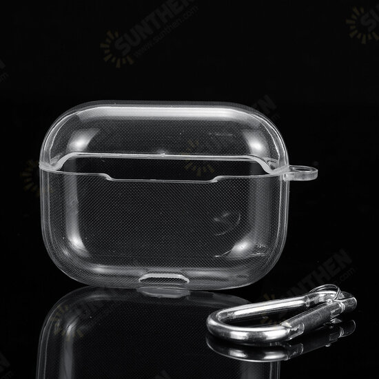 Transparent Non-yellow Anti-fall TPU Soft Earphone Storage Case Protective Cover with Keychain for Airpods Pro Airpods 3 Transparent Non-yellow Anti-fall TPU Soft Earphone Storage Case Protective Cover with Keychain for Airpods Pro Airpods 3
