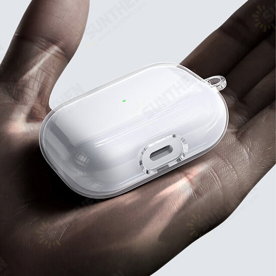 Ultra-Thin Transparent Anti-Scratch Non-Yellow TPU Earphone Storage Case with Keychain for Apple Airpods 3 Ultra-Thin Transparent Anti-Scratch Non-Yellow TPU Earphone Storage Case with Keychain for Apple Airpods 3