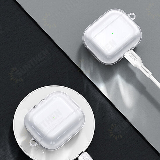 Ultra-Thin Transparent Anti-Scratch Non-Yellow TPU Earphone Storage Case with Keychain for Apple Airpods 3 Ultra-Thin Transparent Anti-Scratch Non-Yellow TPU Earphone Storage Case with Keychain for Apple Airpods 3