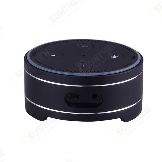 Universal Metal Round Reserved Charging Port Protective Cover Case for Echo Dot bluetooth Speaker