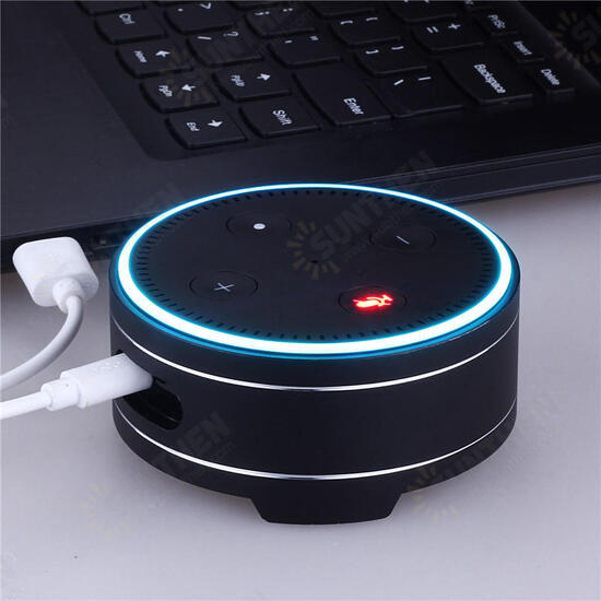 Universal Metal Round Reserved Charging Port Protective Cover Case for Echo Dot bluetooth Speaker