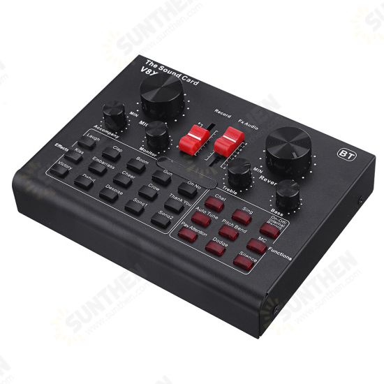 V8 Pro Sound Card External Audio USB Headset Microphone Live Streaming Sound Card For Laptop Phone PC V8 Pro Sound Card External Audio USB Headset Microphone Live Streaming Sound Card For Laptop Phone PC