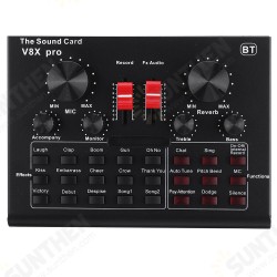 V8 Pro Sound Card External Audio USB Headset Microphone Live Streaming Sound Card For Laptop Phone PC V8 Pro Sound Card External Audio USB Headset Microphone Live Streaming Sound Card For Laptop Phone PC