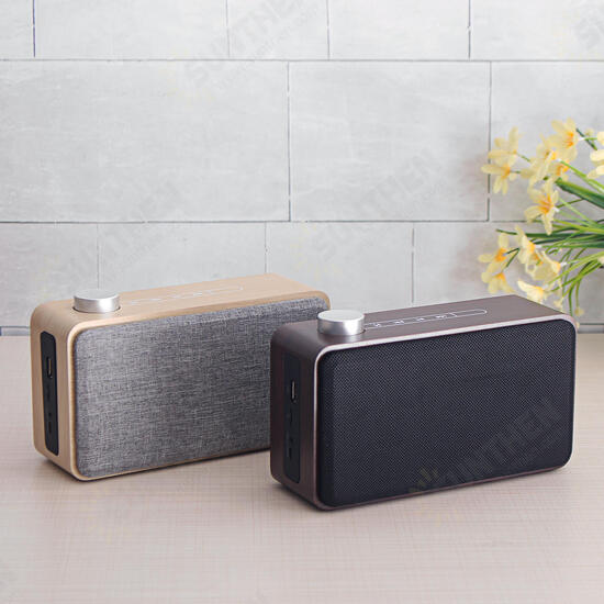 W5A Wooden Wireless bluetooth Speaker Portable Stereo TF Card U Disk 3.5mm Audio Speaker with Mic