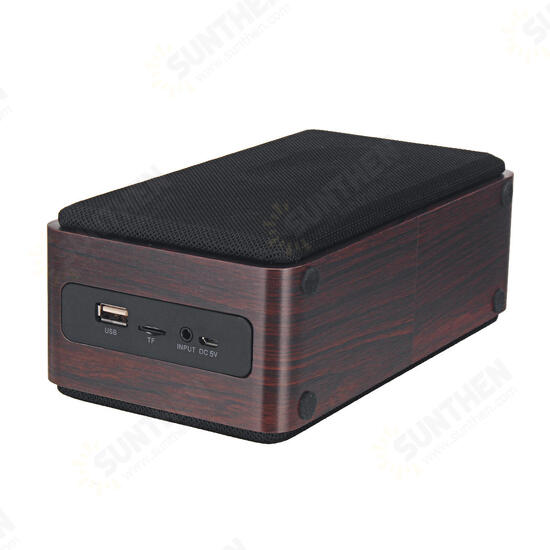 W5A Wooden Wireless bluetooth Speaker Portable Stereo TF Card U Disk 3.5mm Audio Speaker with Mic