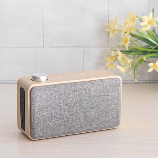 W5A Wooden Wireless bluetooth Speaker Portable Stereo TF Card U Disk 3.5mm Audio Speaker with Mic