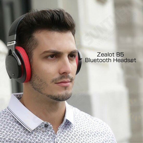 B5 bluetooth Headset BT5.0 Wireless Headphone Long Life HiFi Stereo Powerful Bass Low latency Earphone with Mic