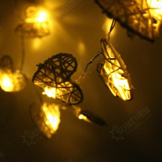 10 LED Love Heart String Light Happy Handmade Lamp Party Home Wedding Decor