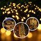 100/200/300 LED Solar String Fairy Lights Copper Wire Outdoor Garden Waterproof