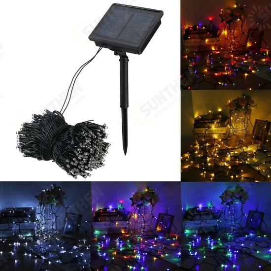 100/200/300 LED Solar String Fairy Lights Copper Wire Outdoor Garden Waterproof