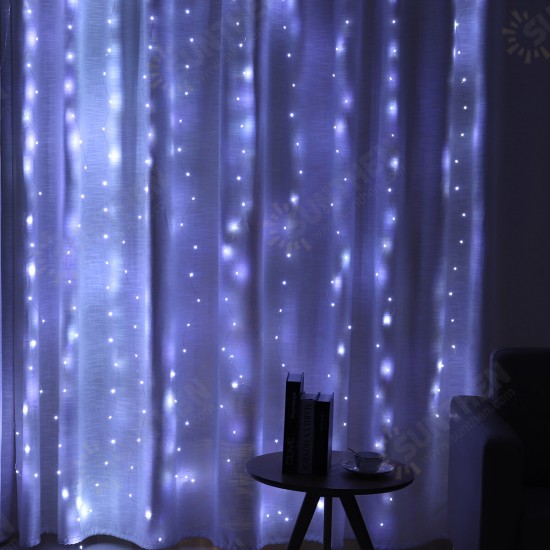 100/200/300 LED Window Curtain Lights USB Waterproof Fairy String Lights Decorative Christmas Twinkle Backdrop Patio Wall Decor - 8 Modes with Hook 100/200/300 LED Window Curtain Lights USB Waterproof Fairy String Lights Decorative Christmas Twinkle Backdrop Patio Wall Decor - 8 Modes with Hook