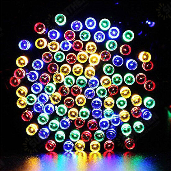 100LED 12M Solar Power Fairy String Lights Christmas Party Decor Garden Outdoor