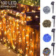 100LED 12M Solar Power Fairy String Lights Christmas Party Decor Garden Outdoor