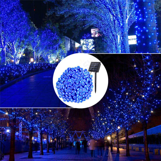 100LED 12M Solar Power Fairy String Lights Christmas Party Decor Garden Outdoor