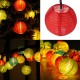 10/20/30/50LED Solar Lantern String Lights Waterproof Garden Lantern String Lights Fair Light with Fabric Lantern Decor for Christmas Garden Home Yard