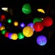 10/20/30/50LED Solar Lantern String Lights Waterproof Garden Lantern String Lights Fair Light with Fabric Lantern Decor for Christmas Garden Home Yard