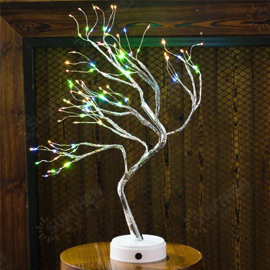 108LED USB Copper Wire Firefly Tree Touch Control Night Lamp Christmas String Light Holiday Decoration