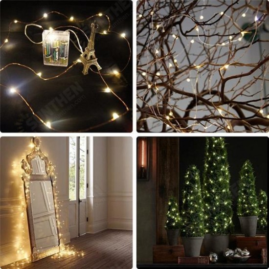 10M 100 LED Battery Operated Silver Wire String Fairy Light Christmas + Remote Controller