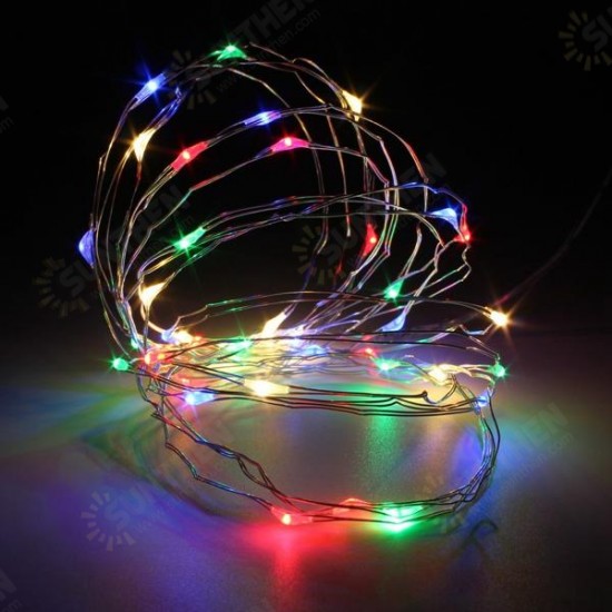 10M 100 LED Silver Wire Fairy String Light Battery Powered Waterproof Christmas Party Decor