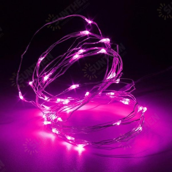 10M 100 LED Silver Wire Fairy String Light Battery Powered Waterproof Christmas Party Decor