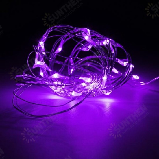 10M 100 LED Silver Wire Fairy String Light Battery Powered Waterproof Christmas Party Decor